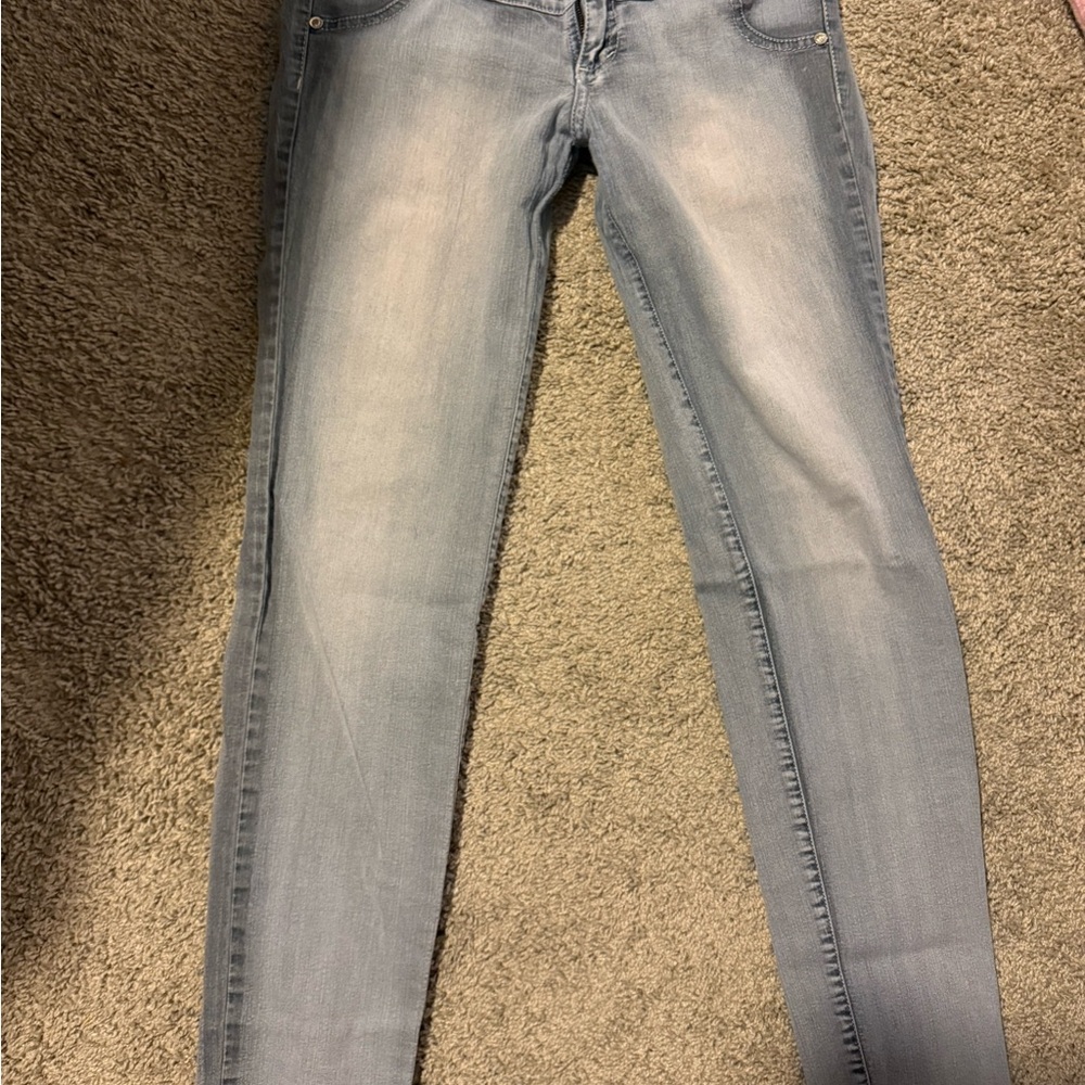 Colombian butt lift Gray Skinny Jeans with Classic Stitching